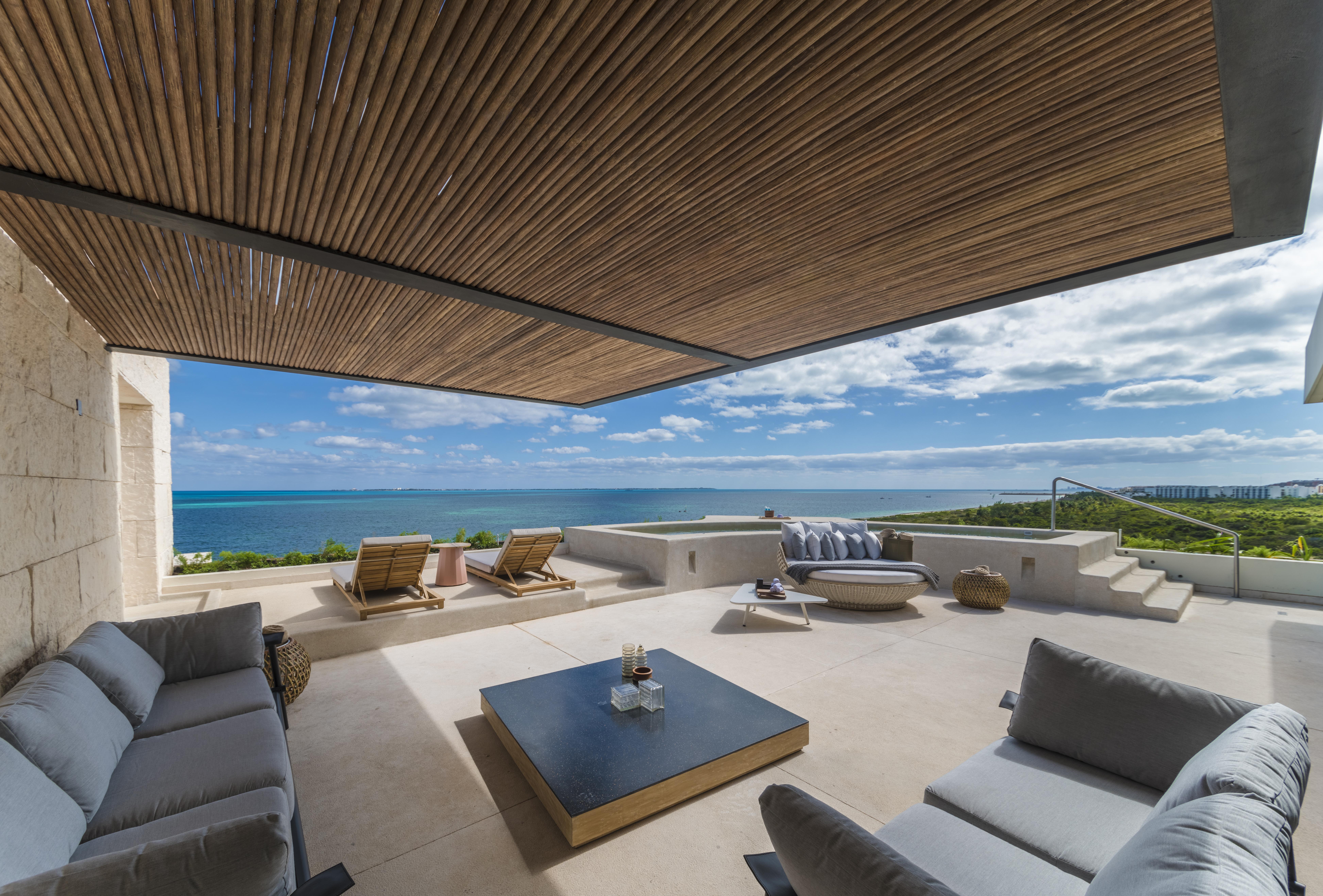 Hotel Atelier Playa Mujeres (Adults Only) Cancún Esterno foto The view from the rooftop
