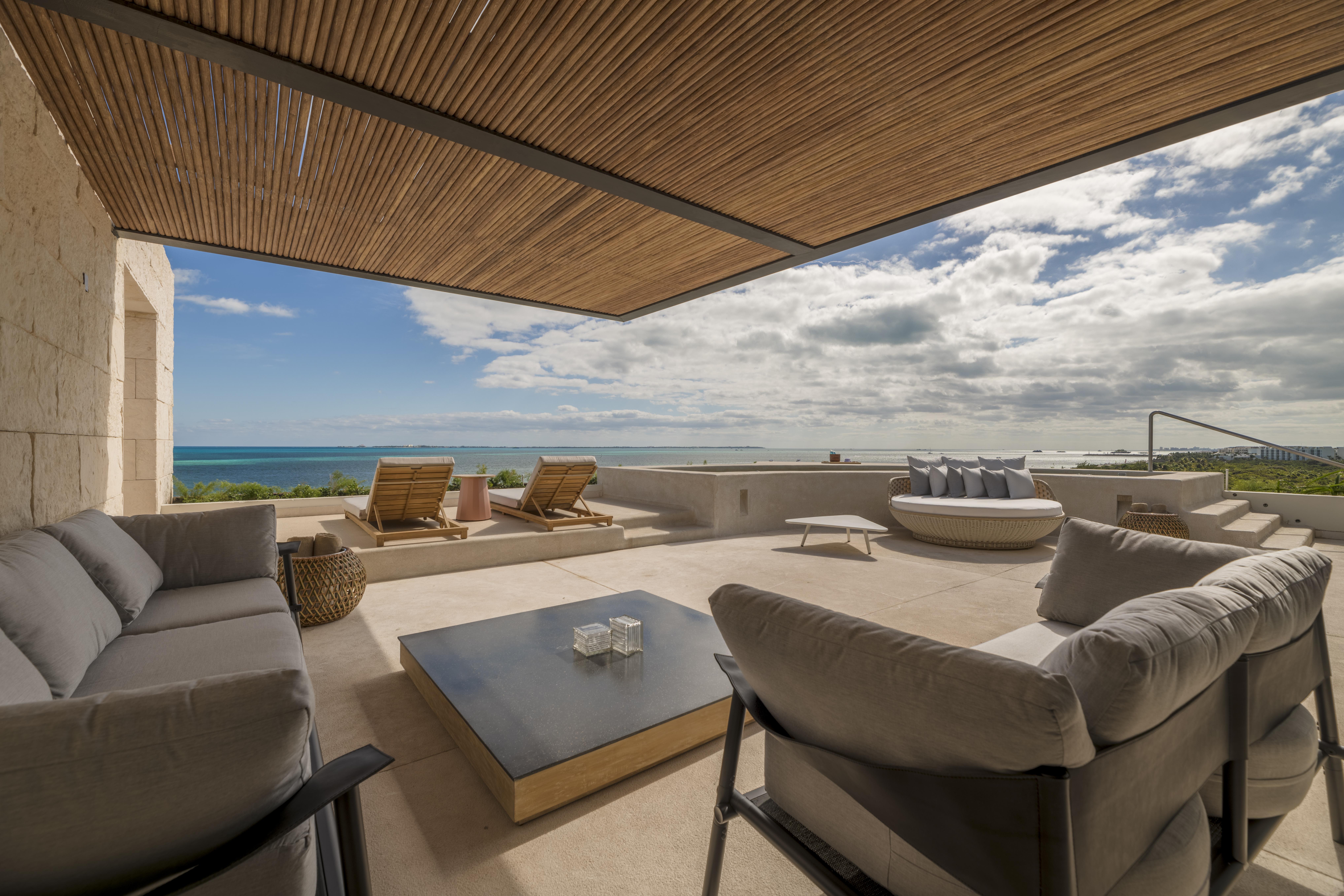 Hotel Atelier Playa Mujeres (Adults Only) Cancún Esterno foto The view from the rooftop terrace